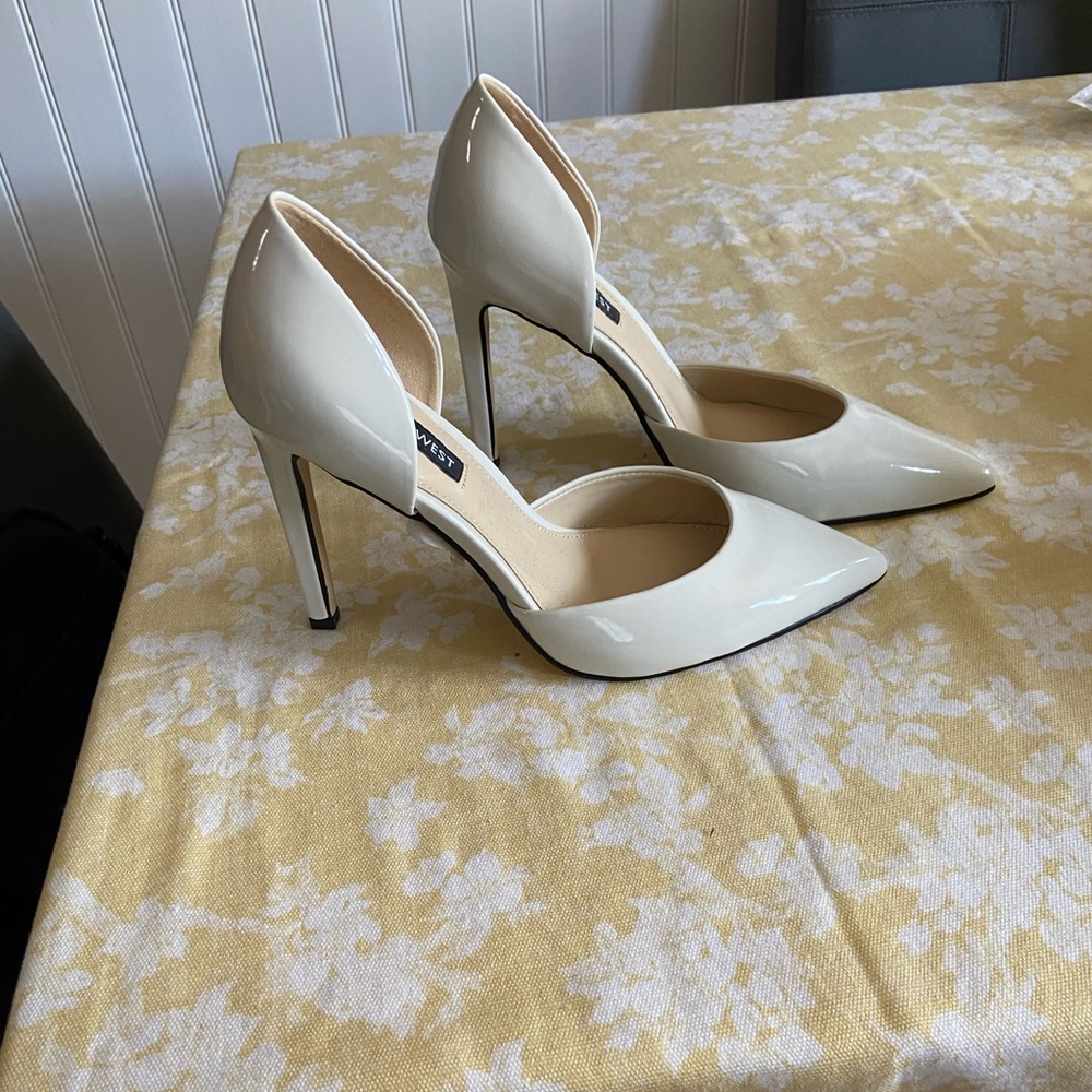White Nine West High Heels.
